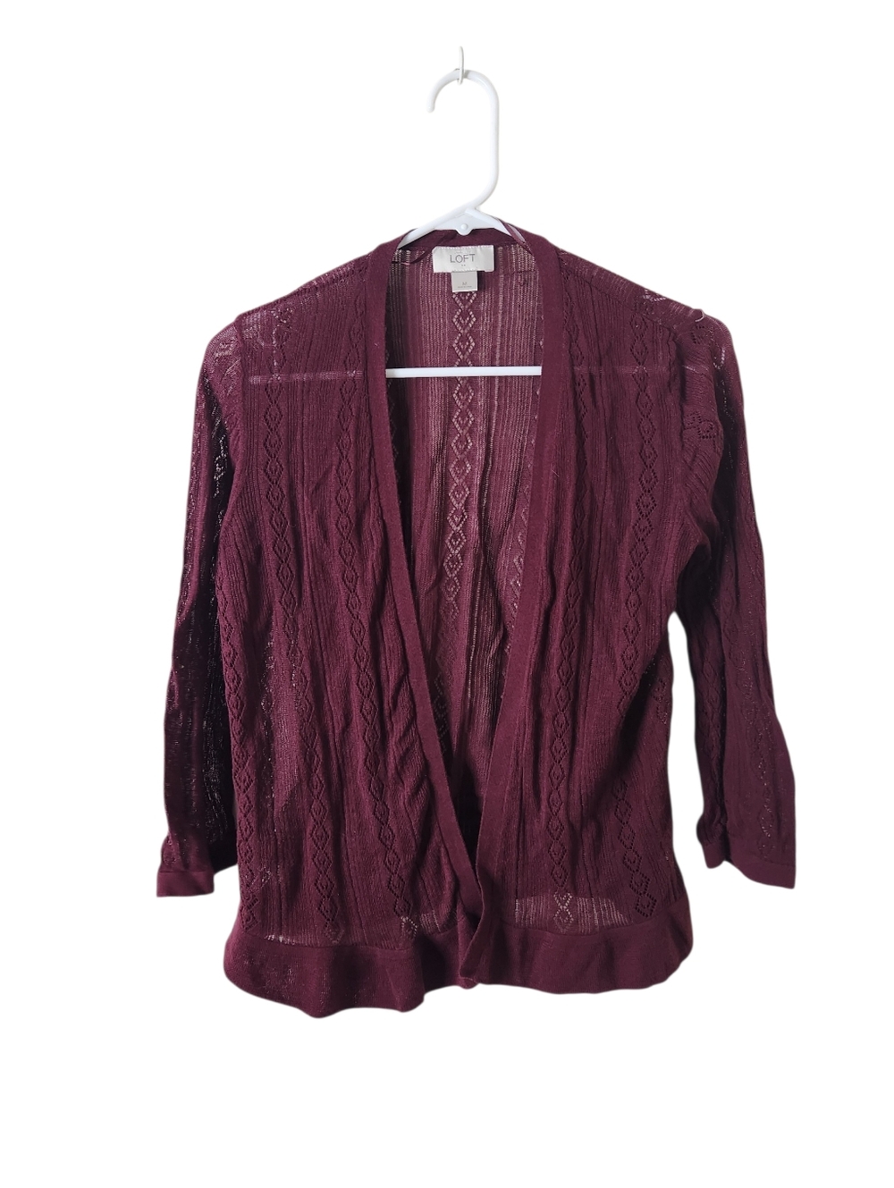 Ann Taylor Loft Maroon Cardigan